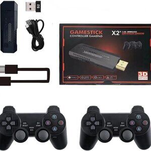 4K HDMI TV Game Stick Console Built-in 64 GB- 20 000 Games  2 Controls